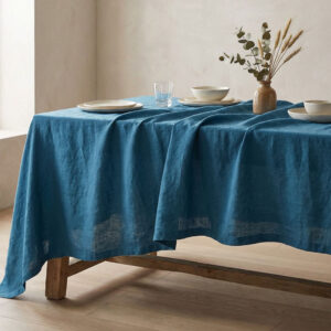 tovaglia lino lavato sapphire
