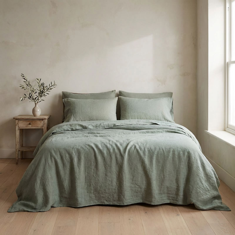 lenzuola-di-lino-stone-washed-verde-patina-la-bottega-di-casa lenzuola di lino lavato verde patina