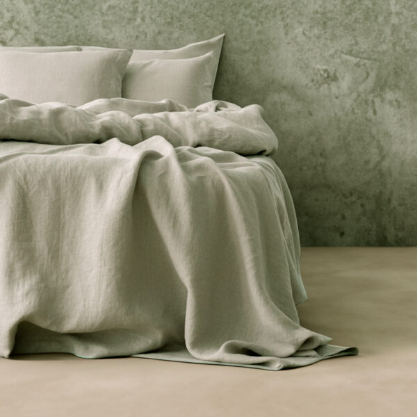 lenzuola lino menta