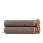 plaid in bamboo color tortora