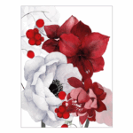 strofinaccio con disegni di anemoni