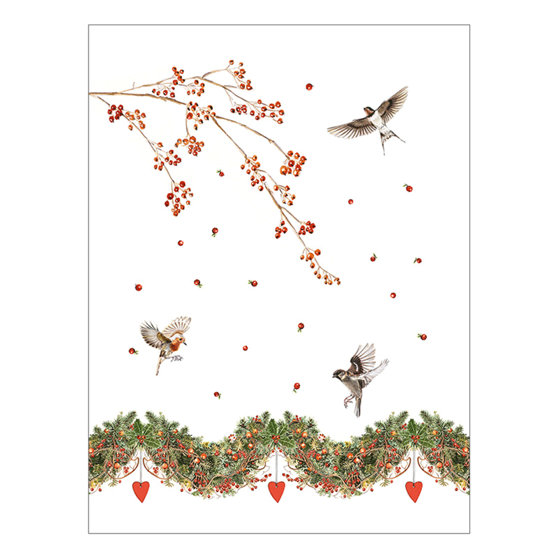 strofinaccio-janine-2-la-bottega-di-casa strofinaccio con ghirlande natalizie