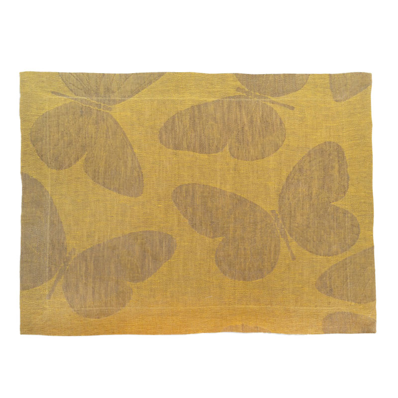 tovaglietta-lino-fauna-giallo-la-bottega-di-casa Tovaglietta lino damasco Fauna Giallo - immagine 1